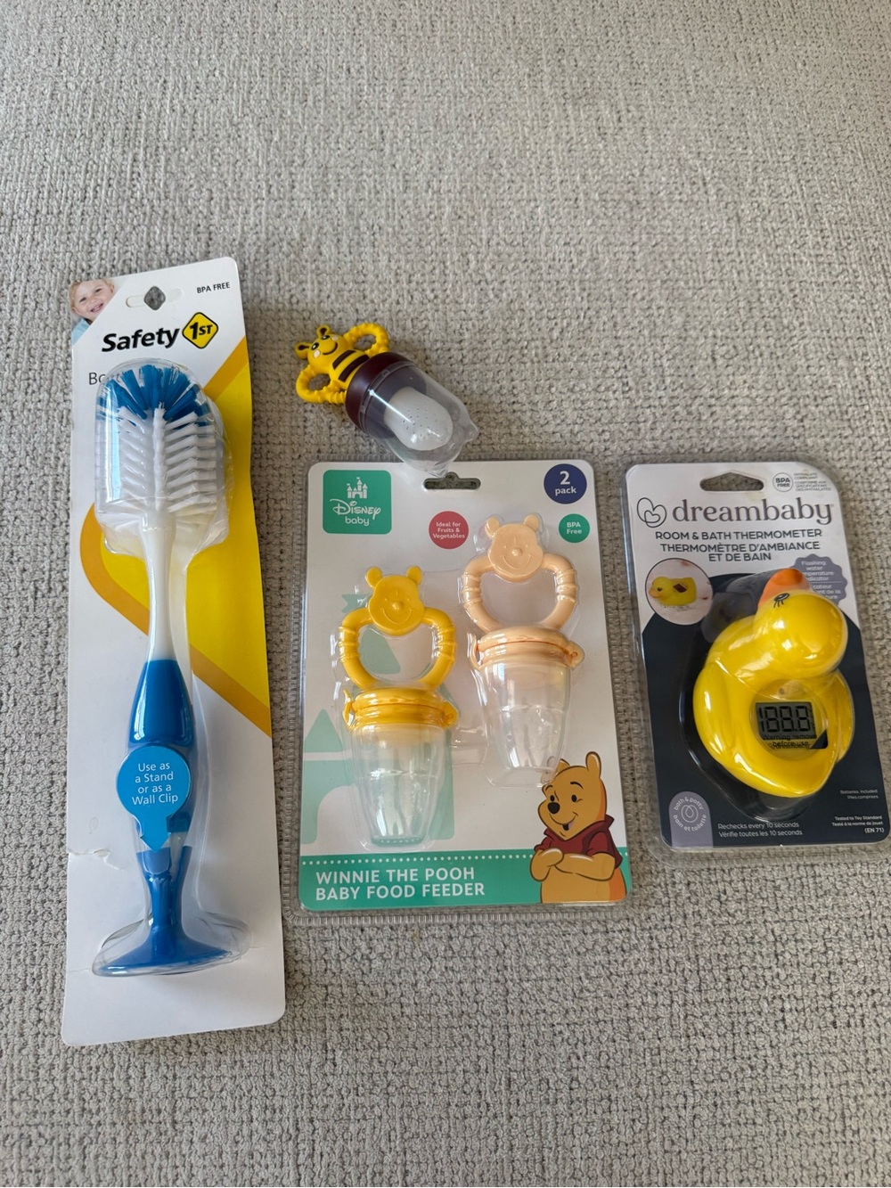 Safety 1st Blue Bottle Brush + Baby Feeding & Bath Accessories - Yellow Accents